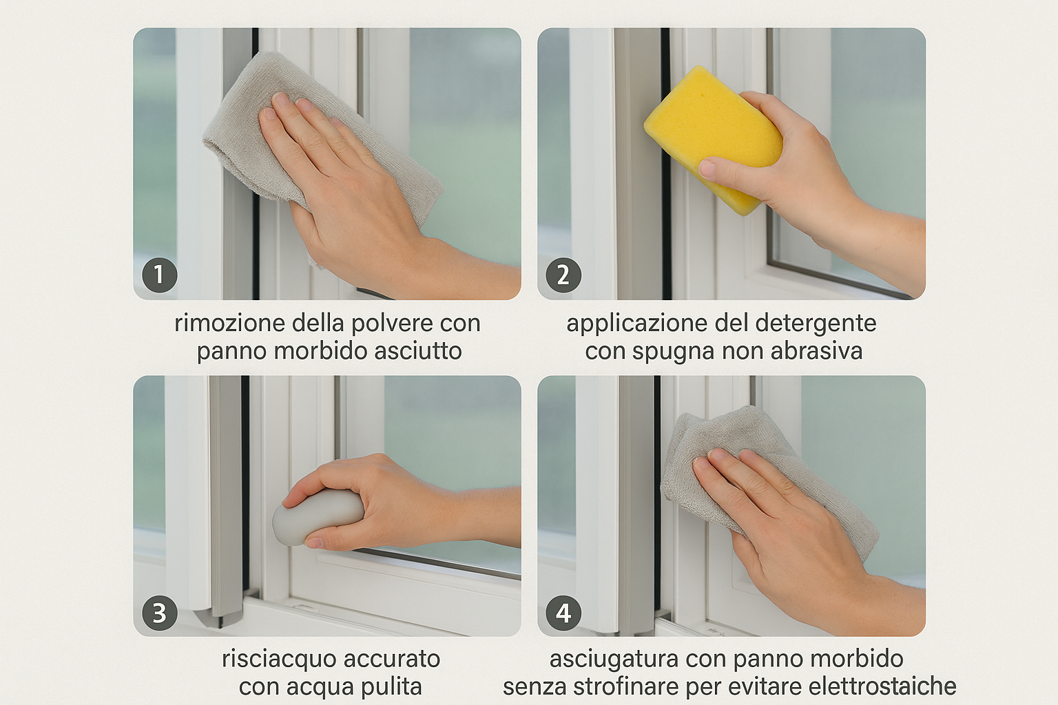 Tutorial pulizia e lubrificazione infissi PVC passo dopo passo